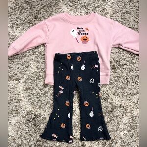 Carter's Girls Halloween Sweater with Flare Leg Pants